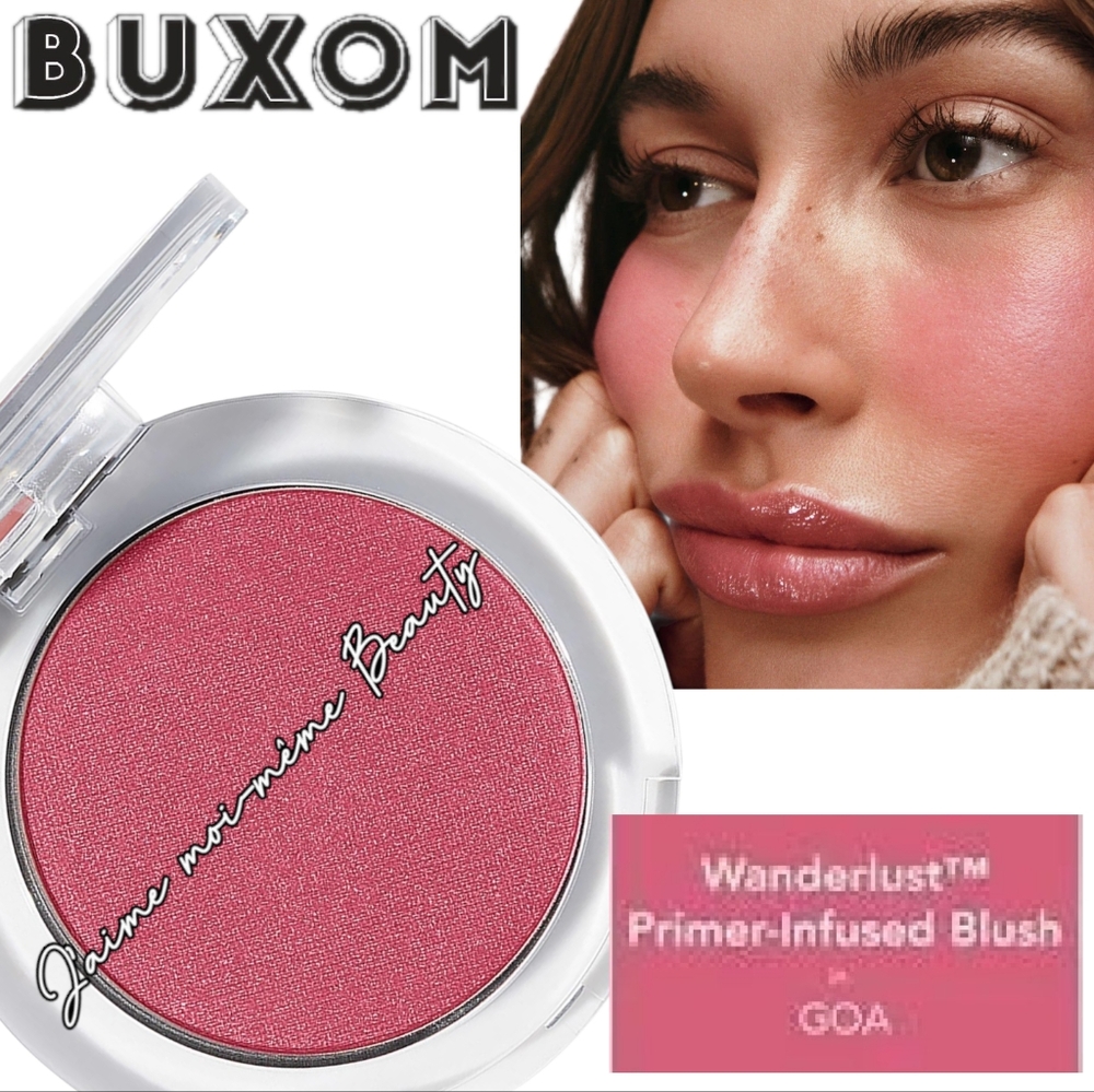BUXOM Limited Edition Wanderlust Primer Infused Blush in GOA (BRIGHT BERRY)